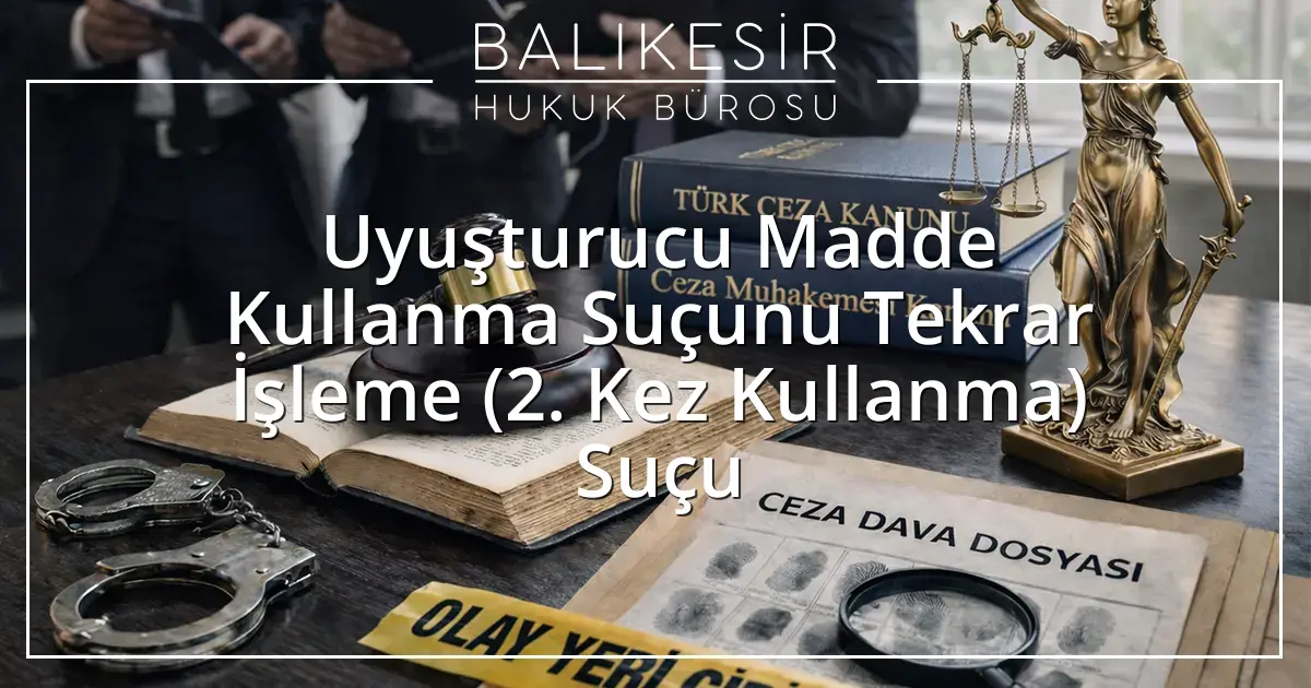 Uyuşturucu Madde Kullanma Suçunu Tekrar İşleme (2. Kez Kullanma) Suçu